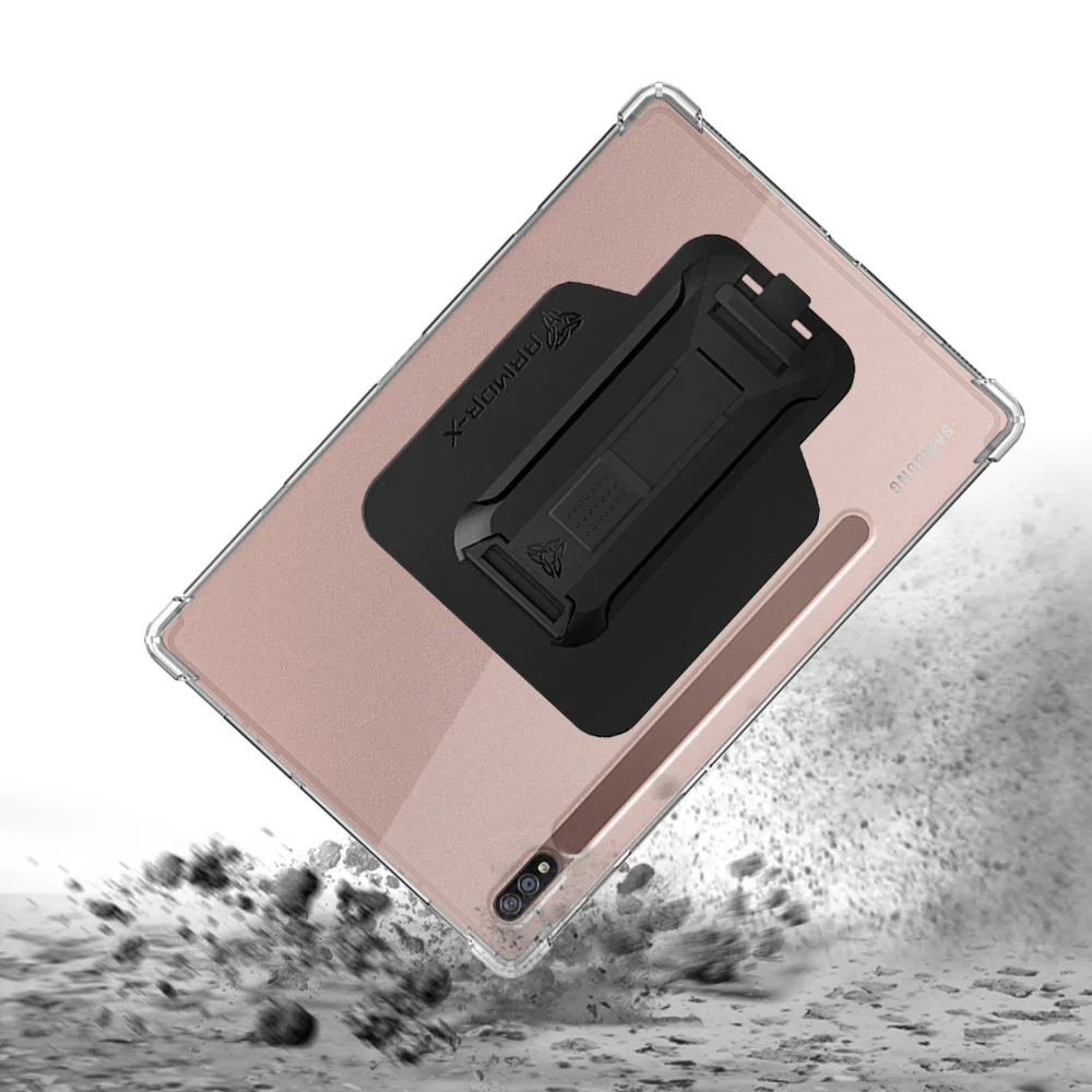 ZXS-SS-S7 | Samsung Galaxy Tab S8 SM-X700 / SM-X706 | 4 corner protection case w/ hand strap kick stand & X-mount - Image 2