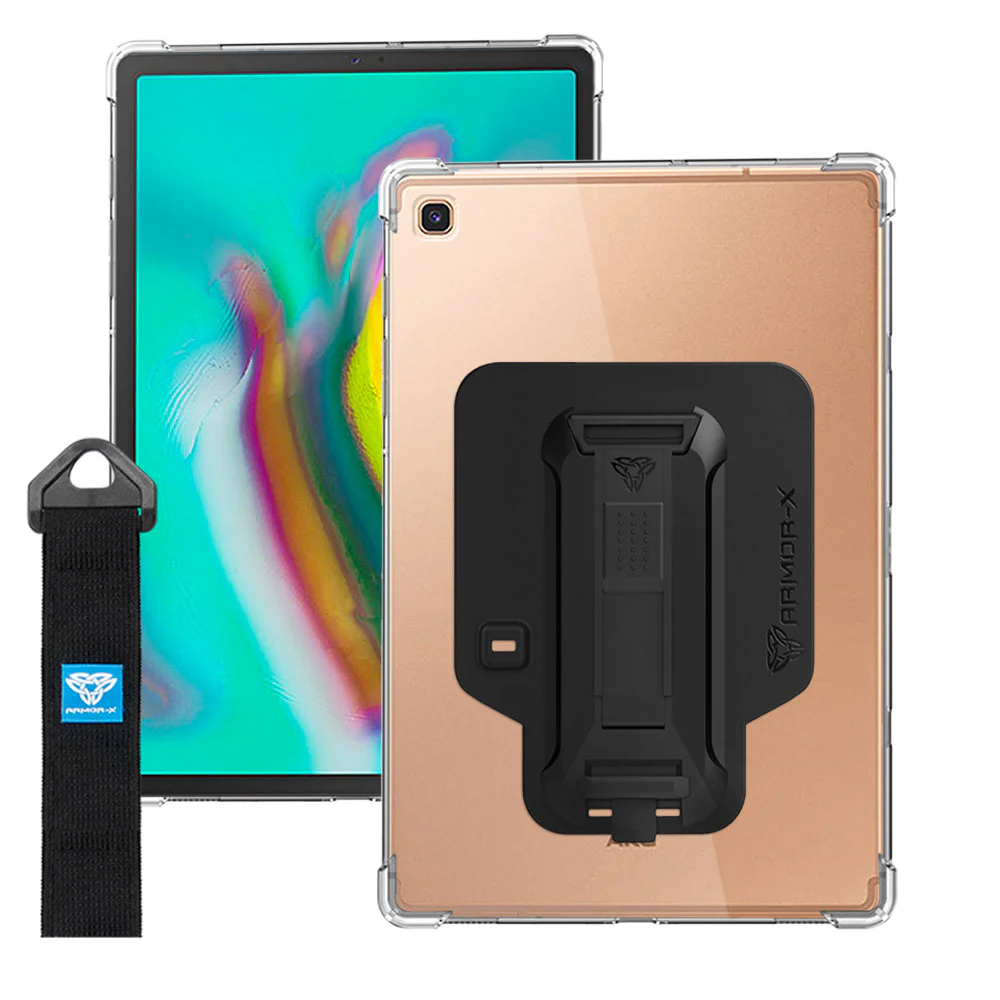 ZXS-SS-T720 | Samsung Galaxy Tab S5e T720 T725 | 4 corner protection case w/ hand strap kick stand & X-mount - Image 11