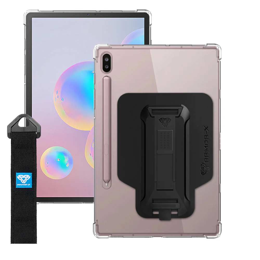 ZXS-SS-T860 | Samsung Galaxy Tab S6 T860 T865 | 4 corner protection case w/ hand strap kick stand & X-mount