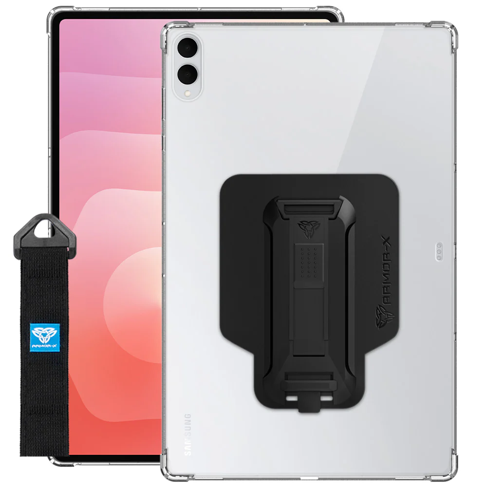 ZXS-SS-X930 | Samsung Galaxy Tab S11 Ultra SM-X930 / X936 | 4 corner protection case w/ hand strap kick stand & X-mount